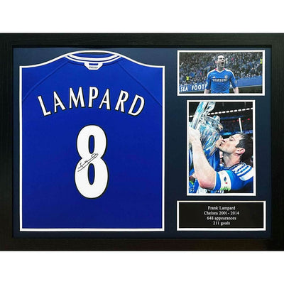 Chelsea FC Lampard Signed Shirt (Framed) - Gift Arch