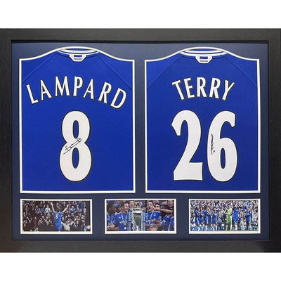 Chelsea FC Lampard & Terry Signed Shirts (Dual Framed) - Gift Arch