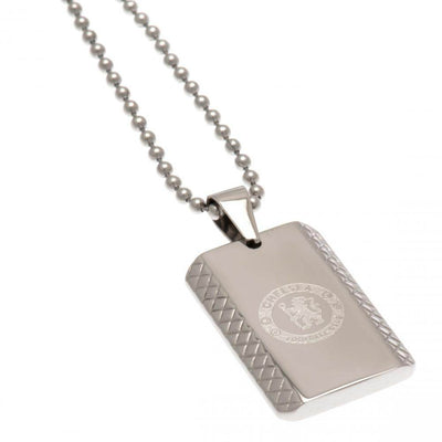 Chelsea FC Patterned Dog Tag & Chain - Gift Arch