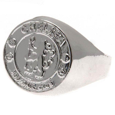 Chelsea FC Silver Plated Crest Ring Large - Gift Arch