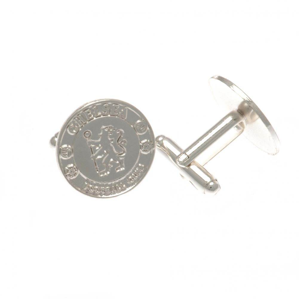 Chelsea FC Silver Plated Formed Cufflinks - Gift Arch