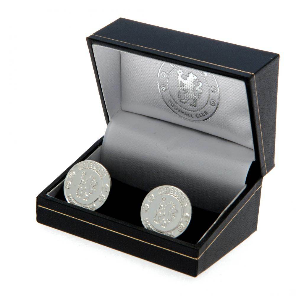Chelsea FC Silver Plated Formed Cufflinks - Gift Arch
