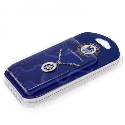Chelsea FC Silver Plated Pendant & Chain CR - Gift Arch