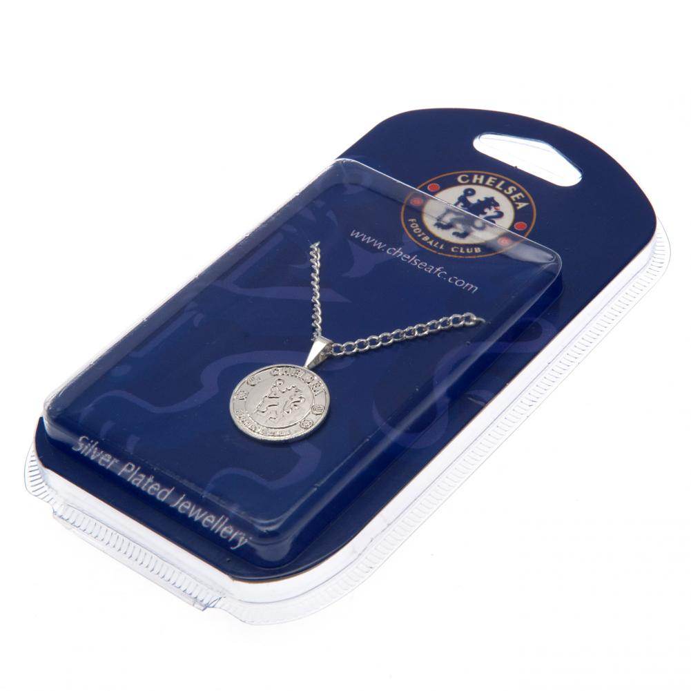 Chelsea FC Silver Plated Pendant & Chain XL - Gift Arch
