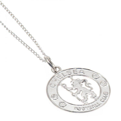 Chelsea FC Sterling Silver Pendant & Chain CR - Gift Arch