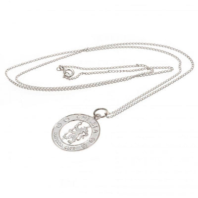 Chelsea FC Sterling Silver Pendant & Chain CR - Gift Arch