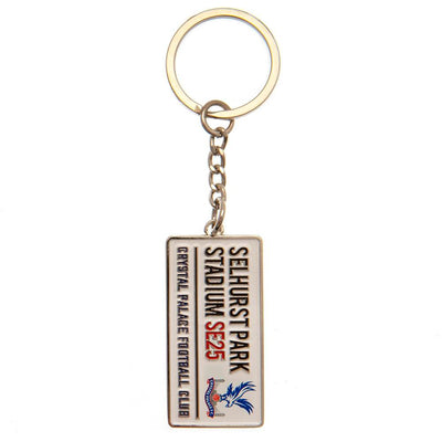 Crystal Palace FC Embossed Street Sign Keyring - Gift Arch