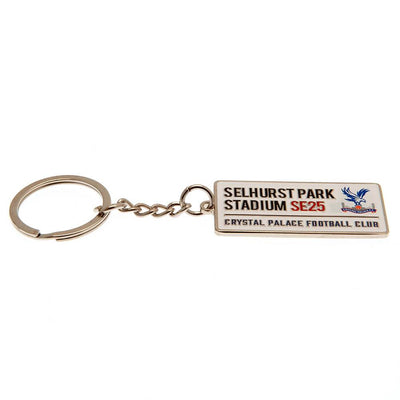 Crystal Palace FC Embossed Street Sign Keyring - Gift Arch