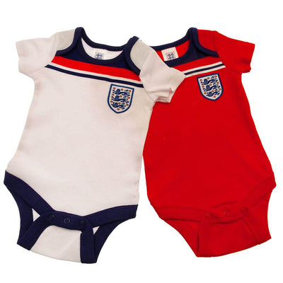 England FA 2 Pack Bodysuit 82 Retro 6-9 Mths - Gift Arch