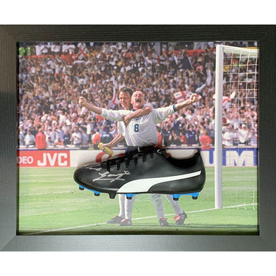 England FA Gascoigne Signed Boot (Framed) - Gift Arch