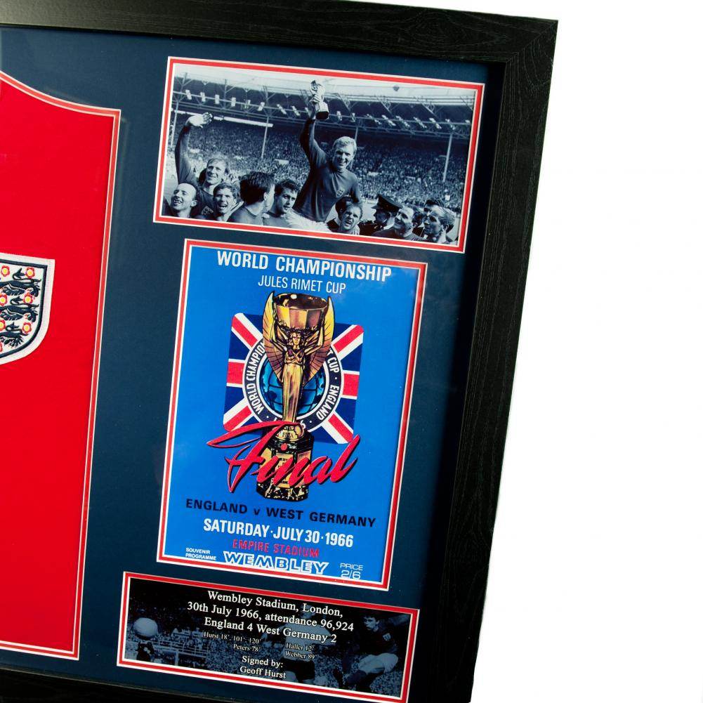England FA Sir Geoff Hurst Signed Shirt (Framed) - Gift Arch