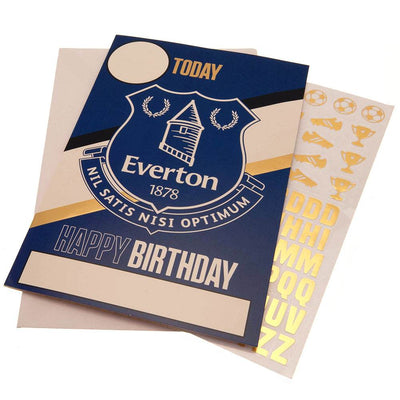 Everton FC Birthday Card With Stickers - Gift Arch