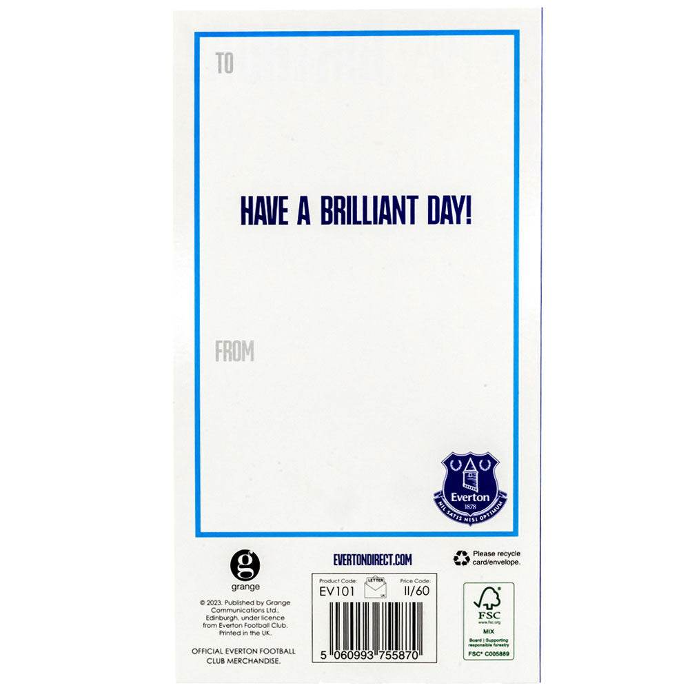 Everton FC Crest Birthday Card - Gift Arch