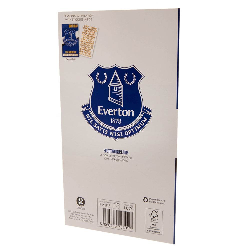 Everton FC Personalised Birthday Card - Gift Arch