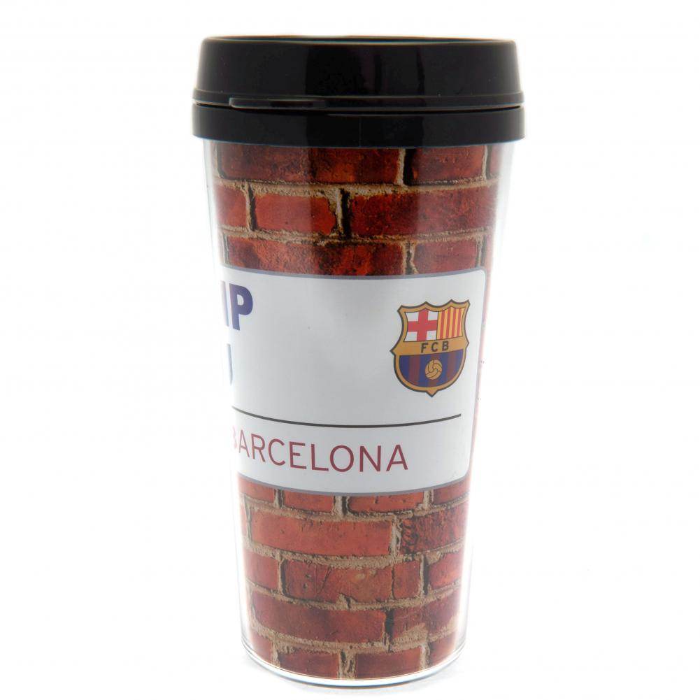 FC Barcelona Street Sign Travel Mug - Gift Arch