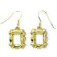 Friends Gold Plated Frame Hook Earrings - Gift Arch