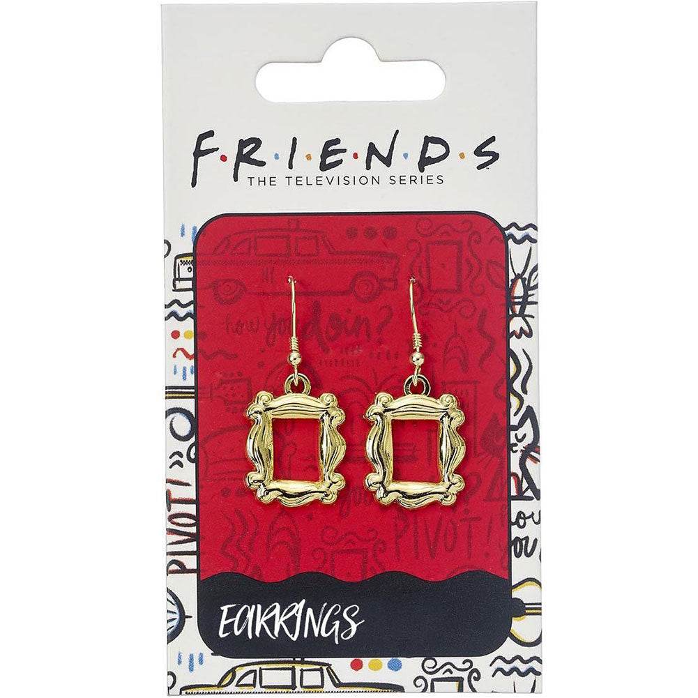 Friends Gold Plated Frame Hook Earrings - Gift Arch