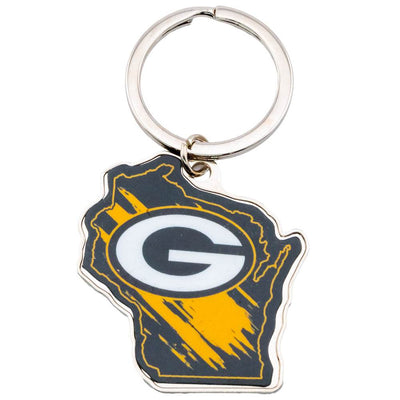 Green Bay Packers State Shape Keyring - Gift Arch