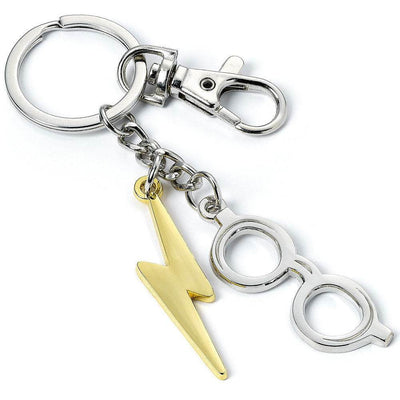 Harry Potter Charm Keyring Lightning Bolt & Glasses - Gift Arch