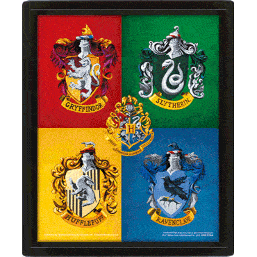 Harry Potter Crests Framed 3D Picture - Gift Arch