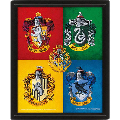 Harry Potter Crests Framed 3D Picture - Gift Arch