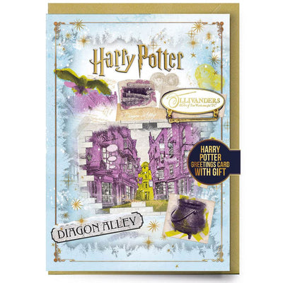 Harry Potter Diagon Alley Greetings Card with Badge - Gift Arch
