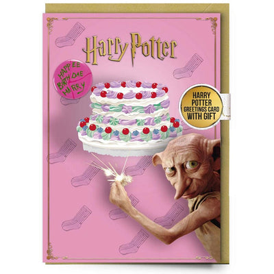 Harry Potter Dobby Greetings Card with Badge - Gift Arch