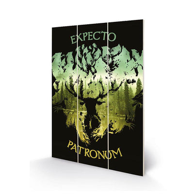 Harry Potter Expecto Patronum Wood Print - Gift Arch
