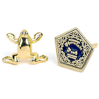 Harry Potter Gold Plated Chocolate Frog Stud Earrings - Gift Arch