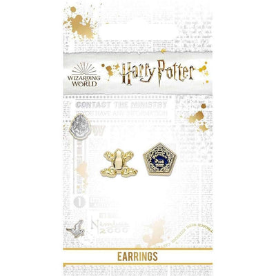 Harry Potter Gold Plated Chocolate Frog Stud Earrings - Gift Arch