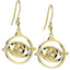 Harry Potter Gold Plated Crystal Earrings Time Turner - Gift Arch
