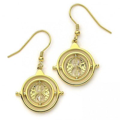 Harry Potter Gold Plated Crystal Earrings Time Turner - Gift Arch