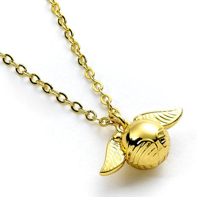 Harry Potter Gold Plated Cute Golden Snitch Necklace - Gift Arch
