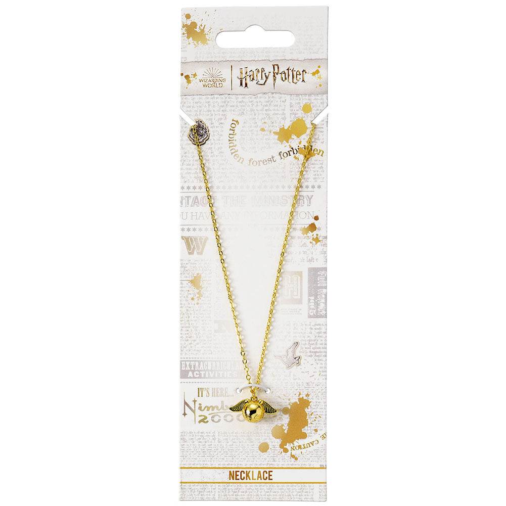 Harry Potter Gold Plated Cute Golden Snitch Necklace - Gift Arch