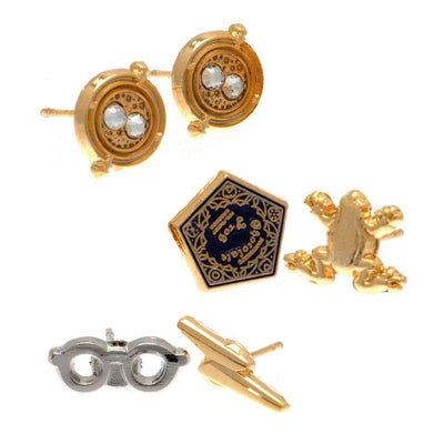 Harry Potter Gold Plated Earring Set - Gift Arch