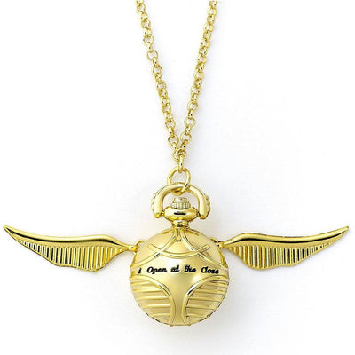 Harry Potter Gold Plated Golden Snitch Watch Necklace - Gift Arch