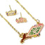 Harry Potter Gold Plated Necklace & Earrings Honeydukes - Gift Arch