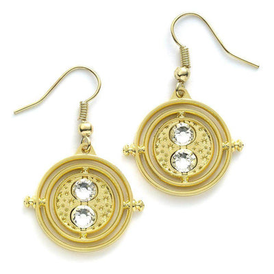 Harry Potter Gold Plated Time Turner Hook Earrings - Gift Arch