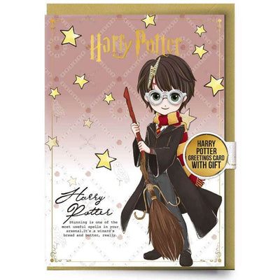 Harry Potter Greetings Card with Badge - Gift Arch