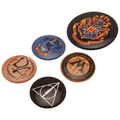 Harry Potter Hogwarts Button Badge Set - Gift Arch