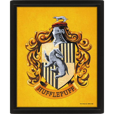Harry Potter Hufflepuff Framed 3D Picture - Gift Arch