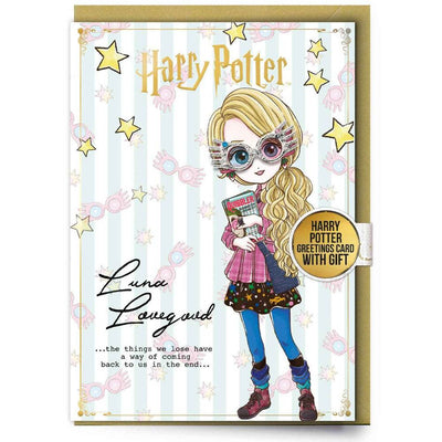 Harry Potter Luna Lovegood Greetings Card with Badge - Gift Arch