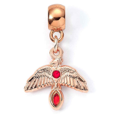 Harry Potter Rose Gold Plated Fawkes Charm - Gift Arch