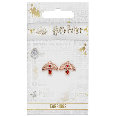 Harry Potter Rose Gold Plated Fawkes Stud Earrings - Gift Arch