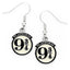 Harry Potter Silver Plated 9 & 3 Quarters Hook Earrings - Gift Arch