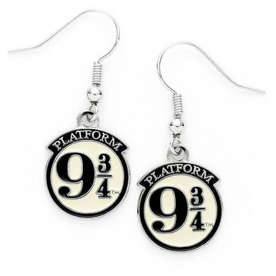 Harry Potter Silver Plated 9 & 3 Quarters Hook Earrings - Gift Arch
