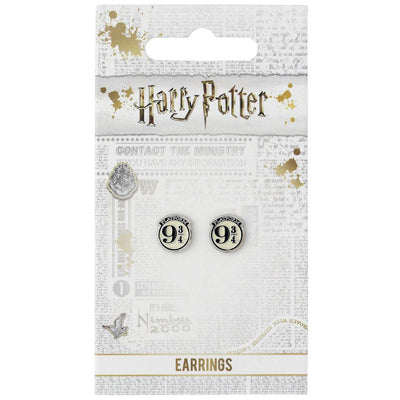Harry Potter Silver Plated 9 & 3 Quarters Stud Earrings - Gift Arch