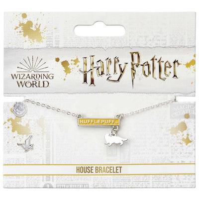 Harry Potter Silver Plated Bar Bracelet Hufflepuff - Gift Arch