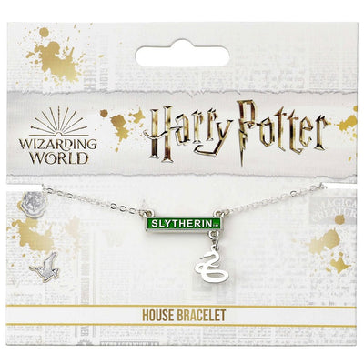 Harry Potter Silver Plated Bar Bracelet Slytherin - Gift Arch