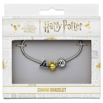Harry Potter Silver Plated Bead Charm Bracelet - Gift Arch